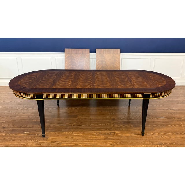 Century Traditional Regency Style Oval Mahogany Dining Table For Sale - Image 17 of 18