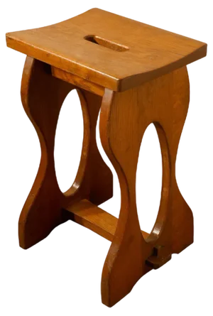 Arts & Crafts Golden Oak Stool, 1920s