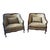 Pair of Henredon Bergere Chairs Louis XVI Style Soft Green For Sale