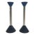 Pair of Vintage Mid Century Memphis Age Postmodern Candlestick Holder For Sale