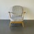 Refurbished vintage Ercol Windsor armchair, upholstered in French ticking. This piece is in good vintage condition. The...