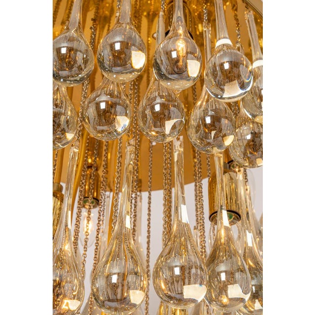 Large Murano Glass Tear Drop Chandelier by Christoph Palme, Germany, 1970s For Sale - Image 9 of 17