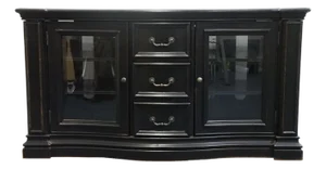 Hooker Furniture Black Painted Contemporary Modern 61" Media Console Cabinet 429-55-480