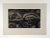 Mid century black and gray monoprint. Unsigned. Unframed, displayed in double mat with backing, opening size 14.75" x...