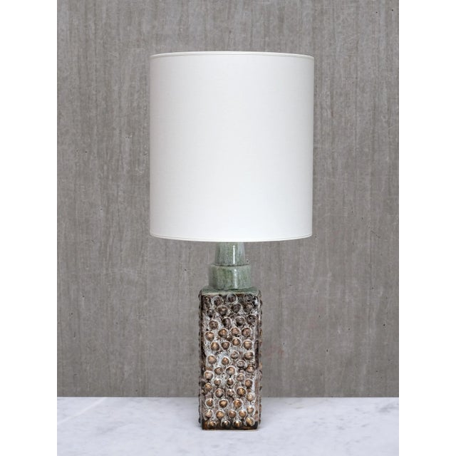 Textile Table Lamps with Dotted Relief Structure from PM Keramik, Denmark, 1960s, Set of 2 For Sale - Image 7 of 14