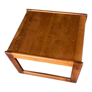 1980s Brazilian Solid Cherrywood Side Table