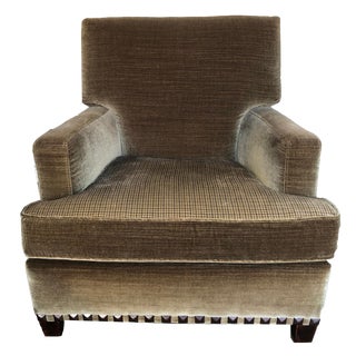 Custom Upholstered Club Chair For Sale