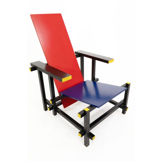 Red and Blue Chair by Gerrit Rietveld for Cassina For Sale In Detroit - Image 6 of 8