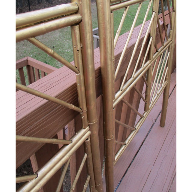 Gold Chippendale Bamboo Twin Headboards A Pair Chairish