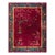 1920s Raspberry Red Floral Vase Antique Chinese Art Deco Carpet 8' 10" X 11' 6" Knotted Wool Rug For Sale