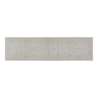 Oushak Hand Knotted Wool Rug, 2'6x9'7'' For Sale