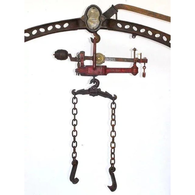 French 1880s French Noguera Forged Steel Wine Barrel Scale For Sale - Image 3 of 10