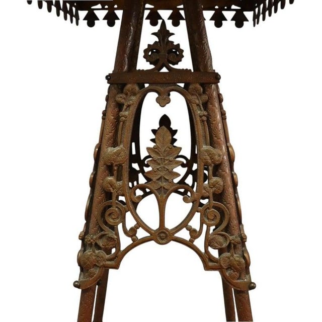 Aesthetic Movement Brass & Onyx Plant Stand C1880 For Sale - Image 6 of 12