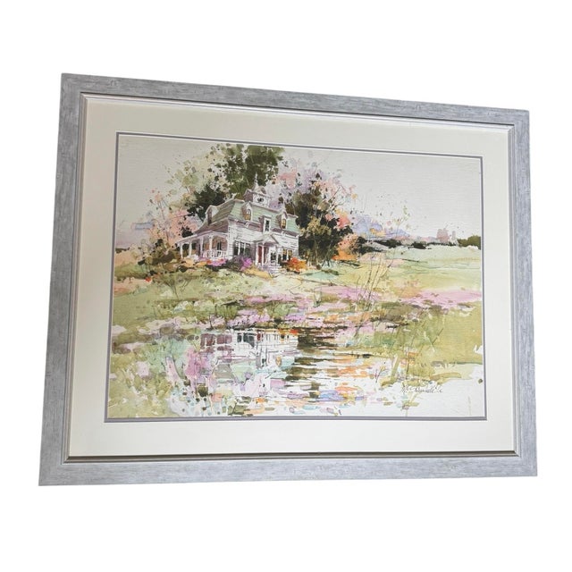 Paint Late 20th Century Original Signed Marilyn Simandle Painting For Sale - Image 7 of 10