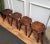 Italian Walnut Stools with Carved Turned Legs, 1890s, Set of 4 For Sale - Image 6 of 8