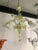 Floral Green Leaves and Milky "Calle" Chandelier For Sale - Image 10 of 11