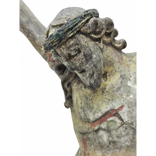 Antique Polychrome Papier Mâché Jesus Crucifix, Italy, 18th Century For Sale - Image 4 of 12