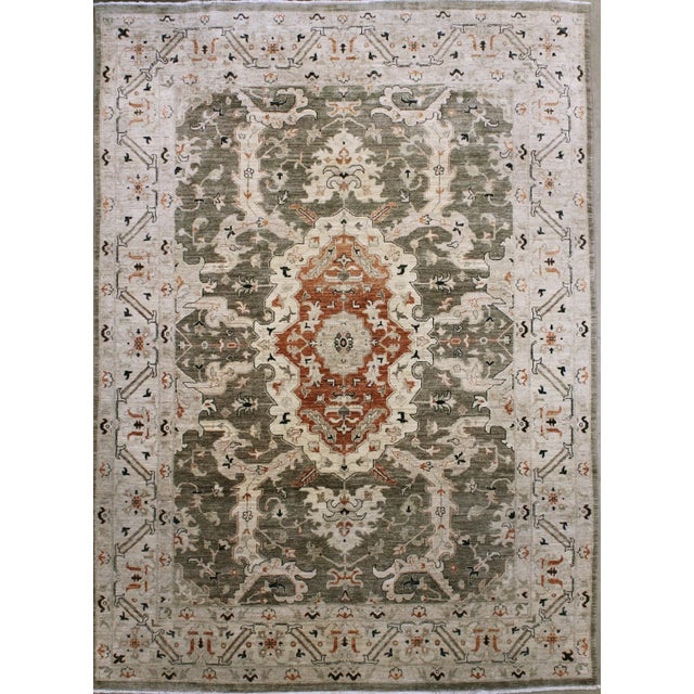 2020s 2020s Hand Knotted Oushak Rug. 08'10" X 12'01" For Sale - Image 5 of 5
