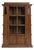 Mission 1 Door Bookcase With Side Shelves - Walnut Stain For Sale