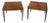 Pair of Mid Century Modern Square Walnut Side End Tables Removable Legs MINT! For Sale