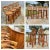 Brown Vintage Wood and Bamboo Tiki Dry Bar Set + Four Matching Swivel Bamboo Stools For Sale - Image 8 of 12