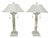 Pair of Hollywood Regency Table Lamps Onyx, Lucite, & Crystal Glass For Sale