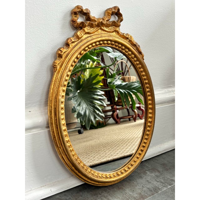 Vintage Italian gilt wood ornate wall mirror. Ready to hang. Marked "Italy" on back. Please see condition details noted....