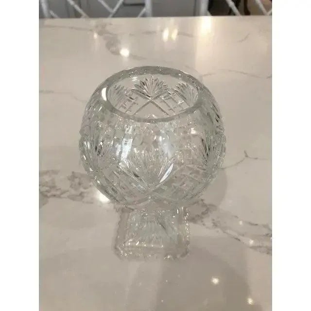 Mid 20th Century Vintage Crystal Compote For Sale In Chicago - Image 6 of 8