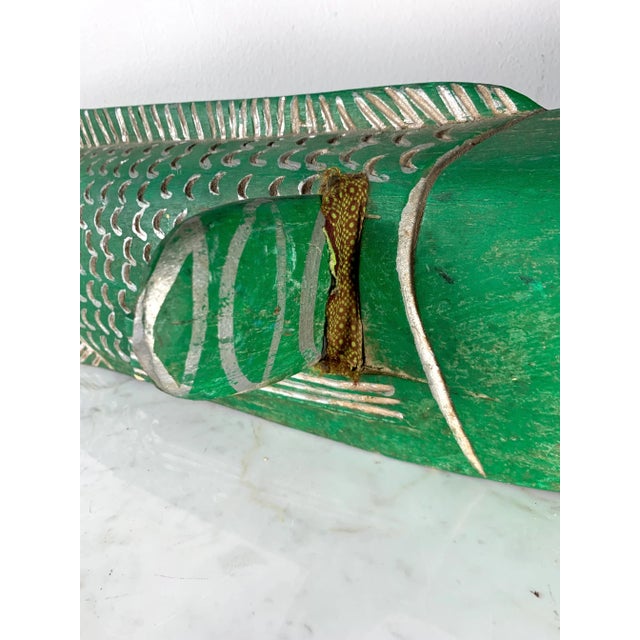 Late 20th Century African Carved Wooden Ceremonial Sculptured Fish Bozo Tribe Mali For Sale In Los Angeles - Image 6 of 13