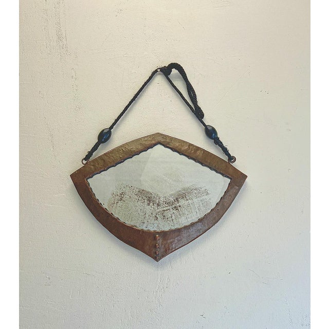 Arts & Crafts Dutch Hammered Copper Wall Mirror, 1910s For Sale - Image 4 of 18