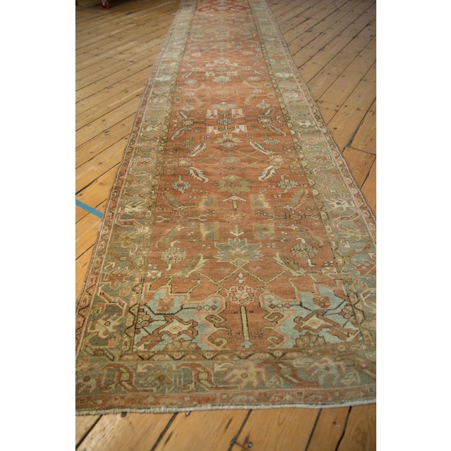 1930s 1930s Vintage Persian Heriz Herati Wool Rug Runner For Sale - Image 5 of 13