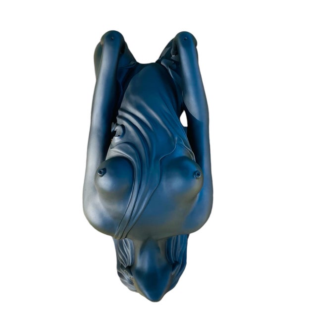 Contemporary 1980’s Postmodern Figural Sculptural Glass Top Coffee Table For Sale - Image 3 of 8