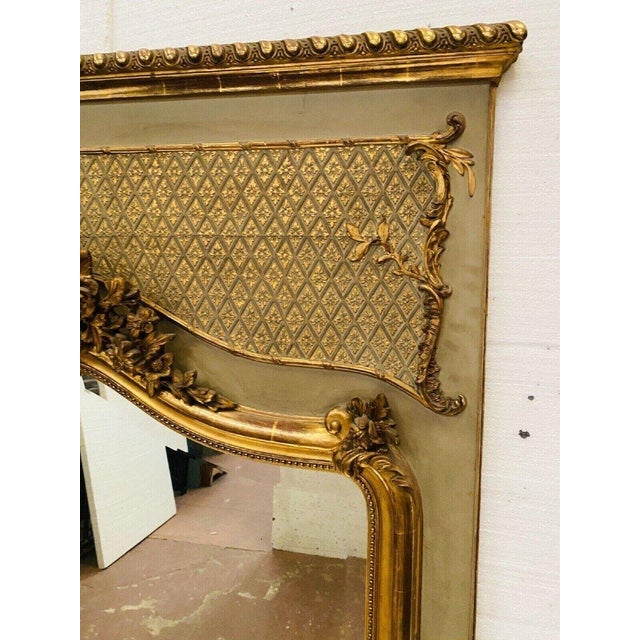 Louis XV Style Mirror in Wood and Gilded Stucco For Sale - Image 13 of 16
