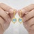 Vintage Inspired Blue Topaz and Colorless Topaz Drop Earrings Silver, Gold, A Pair For Sale - Image 6 of 6