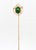 Art Deco Signed Krementz 14k Gold & Nephrite Jade Cabochon Art Deco Stickpin For Sale - Image 3 of 13