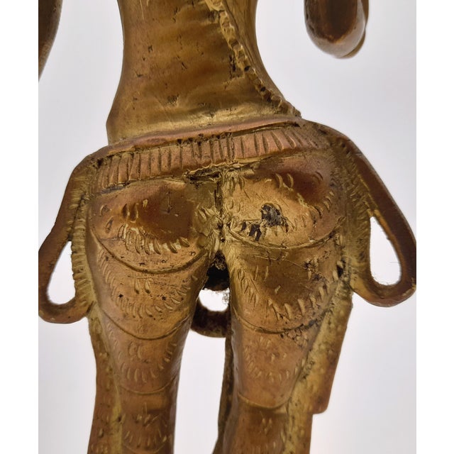Bronze Statue of Hindu Goddess, 1960s For Sale - Image 9 of 18