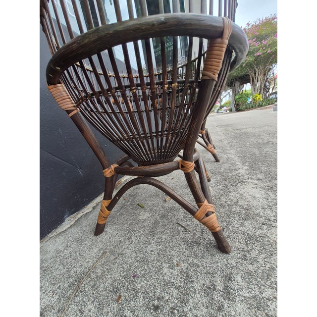 Boho Chic Vintage Pair of Japanese Fish Trap Stand For Sale - Image 3 of 4