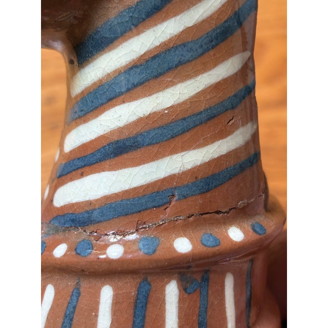 A character-rich mid-century Indian terracotta horse, hand-painted and acquired during India’s 1960 Handicrafts Week....