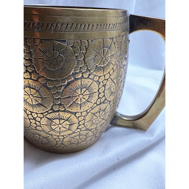 Vintage Brass Tankards or Mugs a Pair For Sale - Image 9 of 9