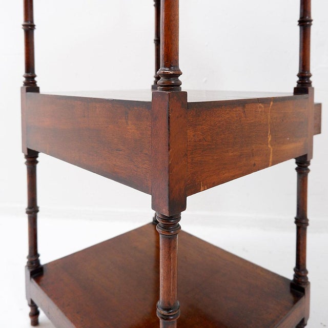 English Mahogany Whatnot Shelf, 1950s For Sale - Image 11 of 13