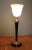 French Art Deco Table Lamp in Black Wood and Silver Metal from Mazda, 1920s For Sale - Image 4 of 16