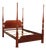 Lexington Queen Size Carved Mahogany Poster Bed For Sale