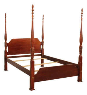 Lexington Queen Size Carved Mahogany Poster Bed