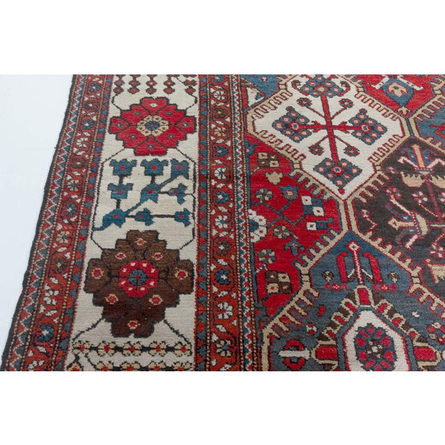 Late 19th Century Authentic 19th Century Persian Bakhtiari Carpet For Sale - Image 5 of 5