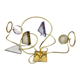 Modern Acrylic Geometric Shape Table Sculpture For Sale