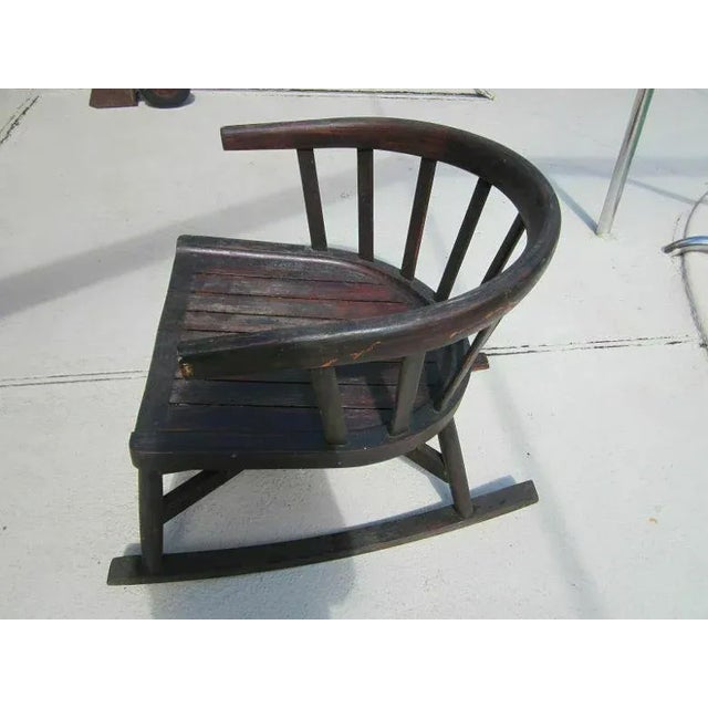 Wood 1940s Solid Wood Windsor Rocking Chair by Gloster Teak Wood For Sale - Image 7 of 13