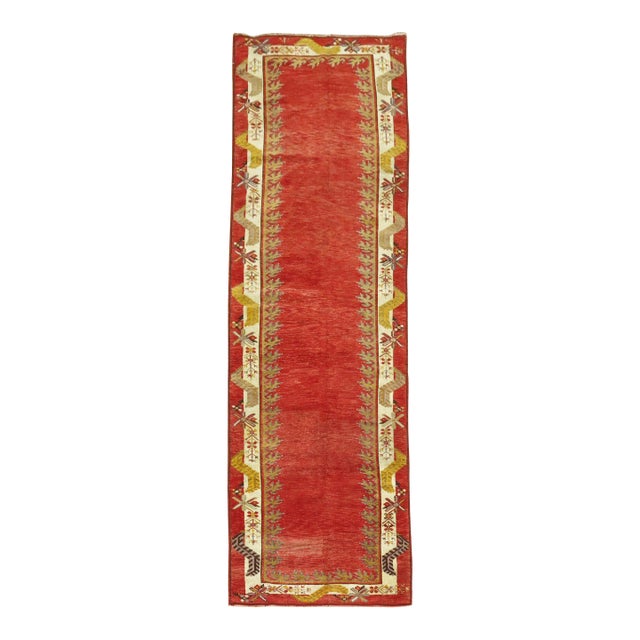 Antique Red Turkish Runner - 3'9" x 12'2" For Sale