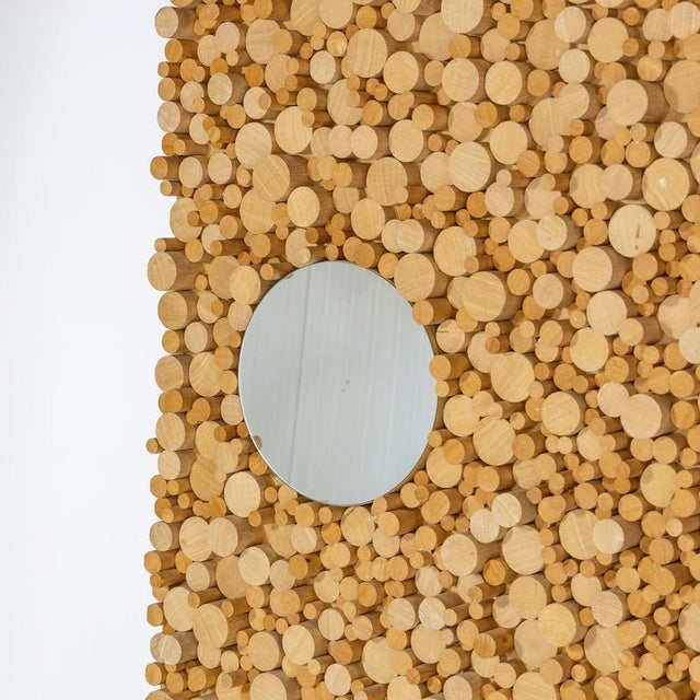 2000 - 2009 Decorative Wooden Panels with Mirrors, Set of 2 For Sale - Image 5 of 7