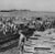 1943 black and white of WW II soldiers from the Buckeye Division loading loading supplies in Bougainville Island....