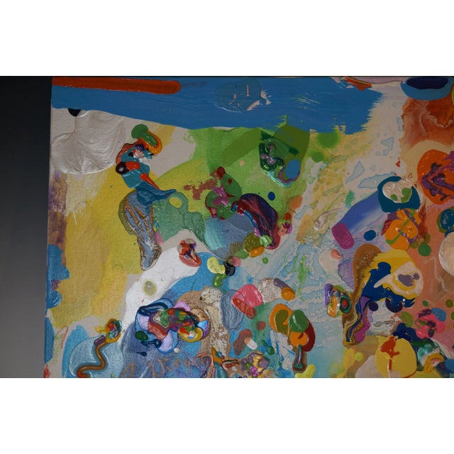 Orange 2009 Kristina Zallinger "Waterfallen" Abstract Painting For Sale - Image 8 of 11